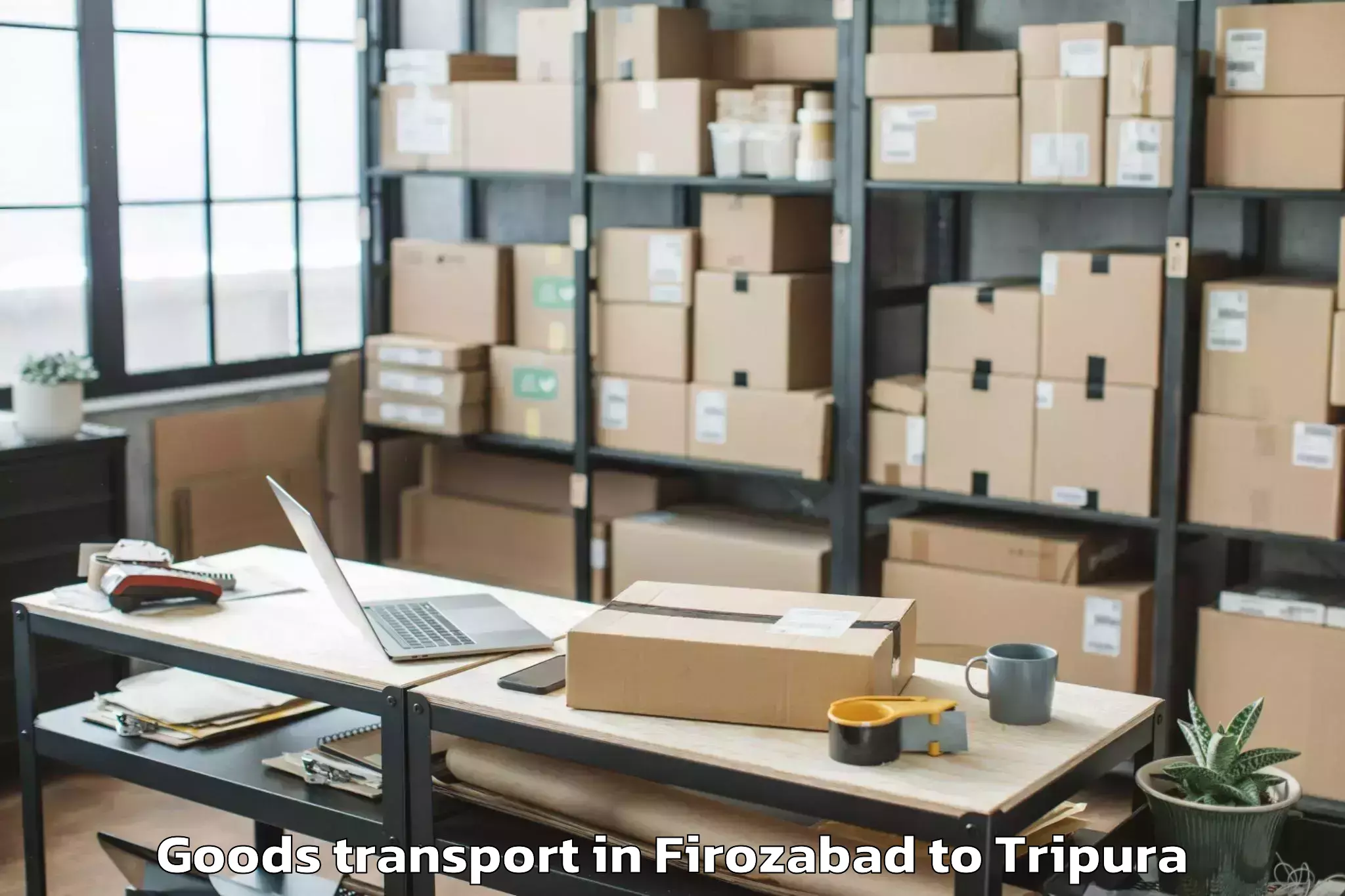 Top Firozabad to Sonamura Goods Transport Available